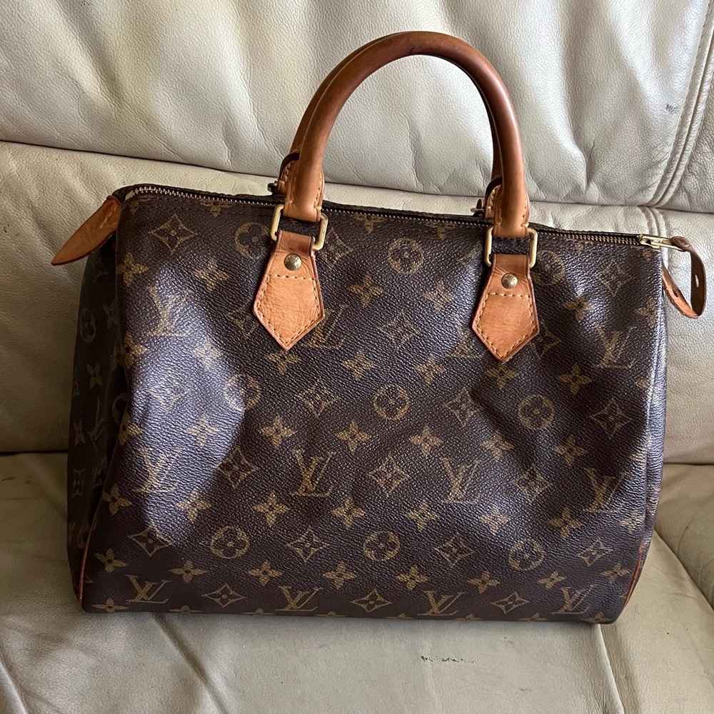 LOUIS VUITTON SPEEDY 30 HANDBAG PURSE MONOGRAM CANVAS USA
